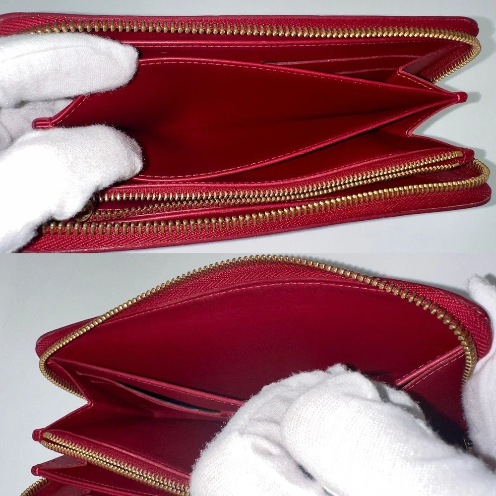 Louis Vuitton Vernis Red Zip-Around Wallet